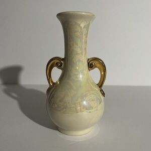 Vintage‎ Pearl China Co Lusterware Bud Vase 22KT Gold Hand Painted